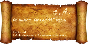 Adamecz Artemíszia névjegykártya